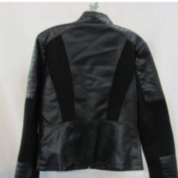 A.N.A. NWT WOMENS LEATHER BIKER JACKET. SIZE MEDIUM . - Picture 3 of 8